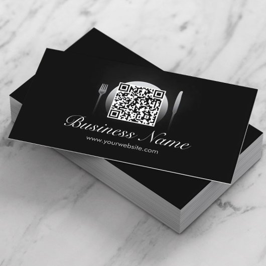 Cool QR Code Carte de visite de restauration/resta