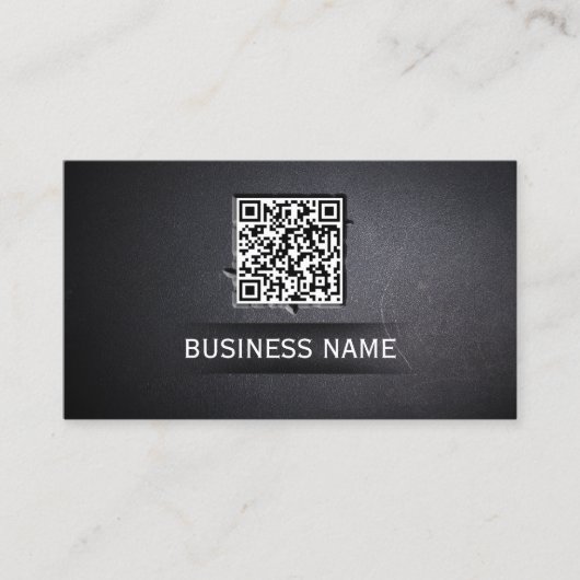 Cool QR Code Embed Donker Visitekaartje in (Voorkant)