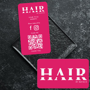 Cool QR Code Haarstylist Cosmetology Professional Visitekaartje