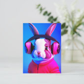 Cool Rabbit Briefkaart (Staand voorkant)