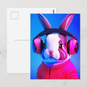 Cool Rabbit Briefkaart (Voorkant / Achterkant)