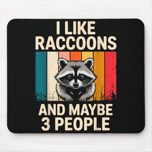 Cool Raccoon Design For Men Women Kids Racoon Racc Muismat (Voorkant)