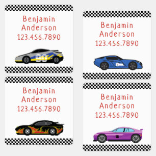 Cool Race Care aangepaste naamlabel Labels