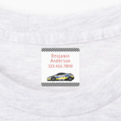 Cool Race Care Custom Name Label (Aangebracht)