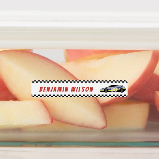 Cool Race Care Custom Name Label Waterdicht (Aangebracht)