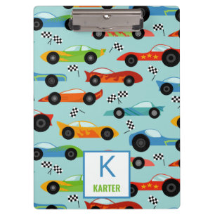 Cool Race Cars Aangepaste Kinderen Klembord