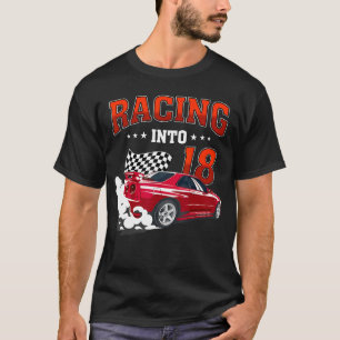 Cool racen in 18 race 18 verjaardag 18 jaar oud t-shirt