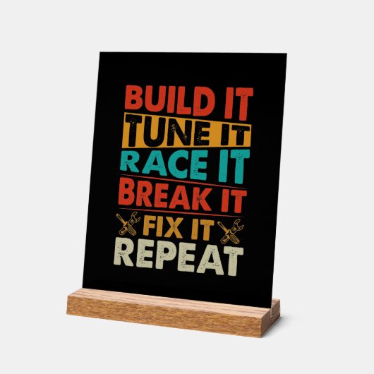 Cool racing liefhebbers woord kunst acryl bord (Hoek)