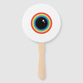 Cool Rainbow Eyeball Handwaaier (Voorkant)