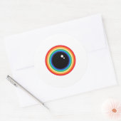 Cool Rainbow Eyeball Ronde Sticker (Envelop)