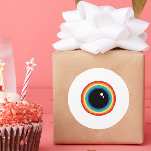 Cool Rainbow Eyeball Ronde Sticker