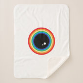 Cool Rainbow Eyeball Sherpa Deken (Voorkant)