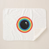 Cool Rainbow Eyeball Sherpa Deken (Voorkant (horizontaal))
