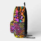 Cool Rainbow Leopard Print Meisje School Rugzak (Rechts)