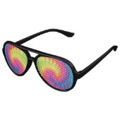 Cool Rainbow Tie Dye Aviator Zonnebril (Gekanteld)