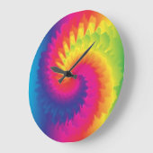 Cool Rainbow Tie Dye Grote Klok (Hoek)