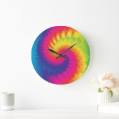 Cool Rainbow Tie Dye Grote Klok (Huis)