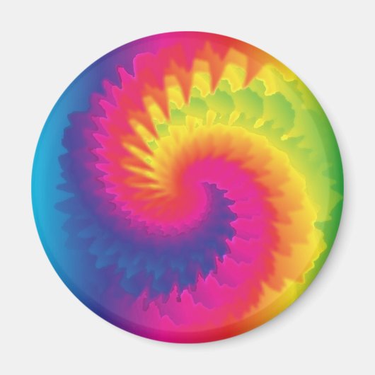 Cool Rainbow Tie Dye Magneet (Voorkant)