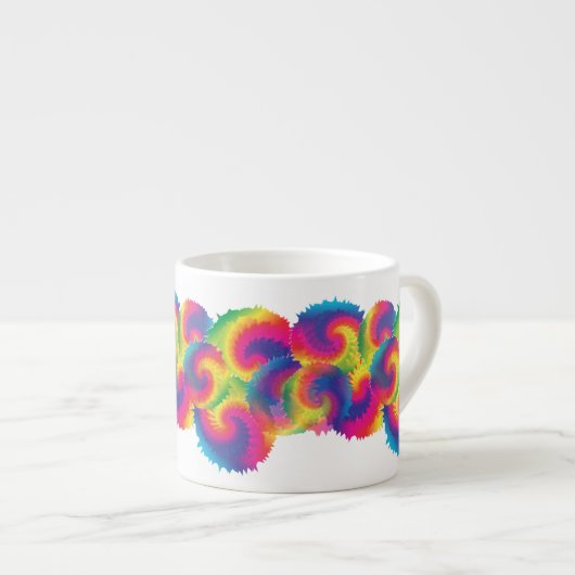 Cool Rainbow Tie Dye Patroon Espresso Kop (Voorkant rechts)