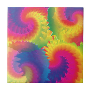 Cool Rainbow Tie Dye Patroon Tegeltje