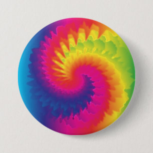 Cool Rainbow Tie Dye Ronde Button 7,6 Cm