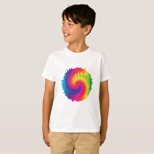 Cool Rainbow Tie Dye T-shirt (Voorkant volledig)