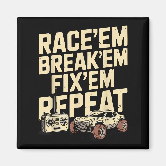 Cool Rc Racing Art For Men Women Remote Control Rc Magneet (Voorkant)