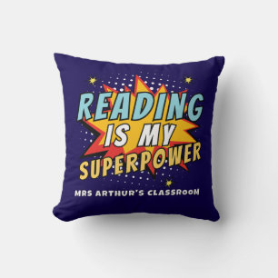 Cool Reading is mijn Superpower-klaslokaal Kussen