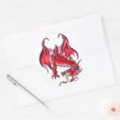 Cool red dragon stijl sticker (Envelop)