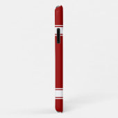 Cool Red en White Stripes Jersey Voetbal Case-Mate iPhone Case (Achterkant/rechts)