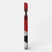 Cool Red en White Stripes Jersey Voetbal Case-Mate iPhone Case (Achterkant/links)