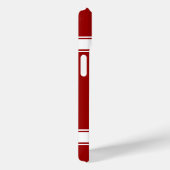 Cool Red en White Stripes Jersey Voetbal Case-Mate iPhone Case (Achterkant / Rechts)