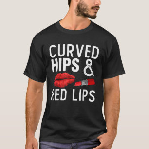 Cool Red Lips Art Women Girls Makeup Artist Lipsti T-shirt