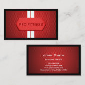 Cool Red Metal Fitness Carte de visite (Devant / Derrière)
