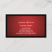 Cool Red Metal Fitness Carte de visite (Dos)