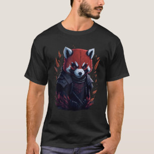 Cool Red Panda Samurai Graphic Print Mannen Vrouwe T-shirt