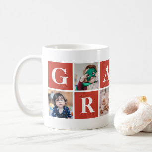 Cool Red Photo Collage Granny Mugs
