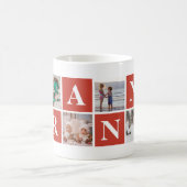 Cool Red Photo Collage Granny Mugs (Centre)