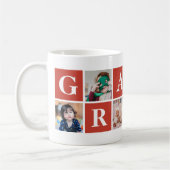 Cool Red Photo Collage Granny Mugs (Gauche)
