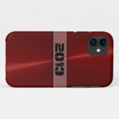 Cool Red Shiny Stainless Steel Metal Case-Mate iPhone Case (Achterkant (horizontaal))
