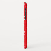 Cool Red White Snowflakes kerspatroon Case-Mate iPhone Case (Achterkant/links)