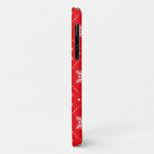 Cool Red White Snowflakes kerspatroon Case-Mate iPhone Case (Achterkant/links)