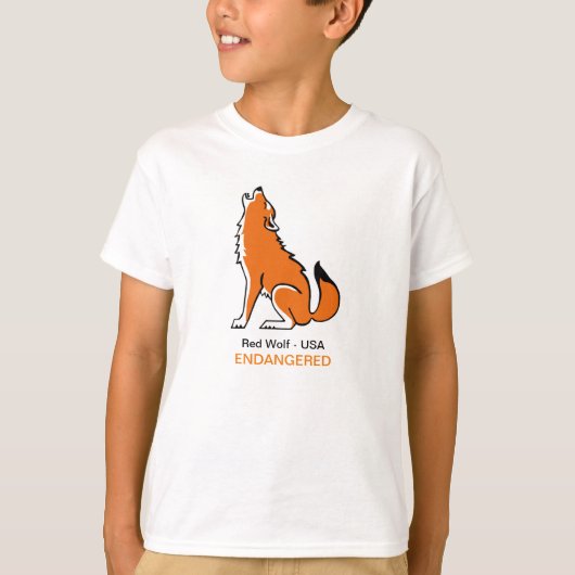 Cool Red WOLF - Bedreigde dieren- T-shirt (Voorkant)