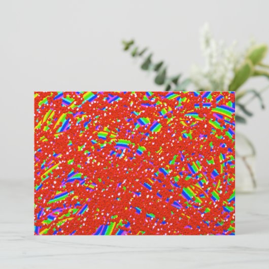 Cool regenboog simcha platte kaart (Staand voorkant)