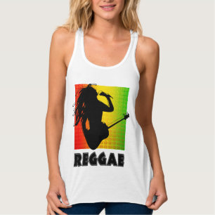 Cool Reggae Rasta Music Rastaman Guitar Pspelen Tanktop