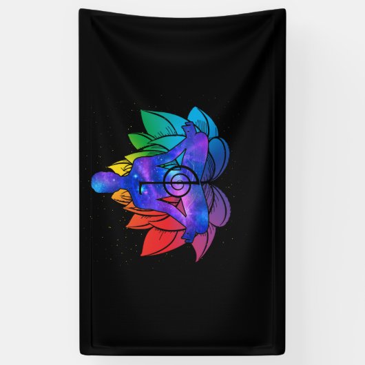 Cool Reiki Meditation Lotus Aura Spandoek (Verticaal)