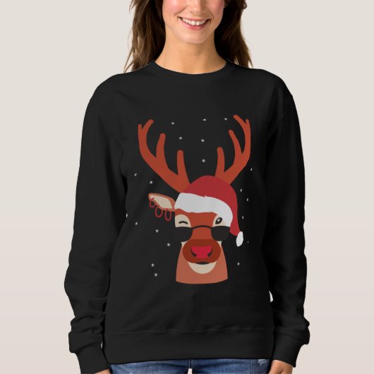 Cool Reindeer X Mas Christmas Animals Trui (Voorkant)