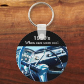 Cool Retro 1950s auto Sleutelhangers voor jongens (Voorkant)