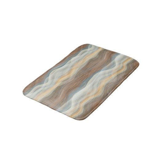 Cool Retro Abstract artistieke golven Patroon Badmat (Gekanteld)