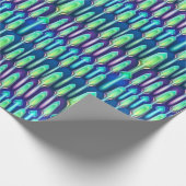 Cool Retro Abstract Mushroom Crystal Pattern Cadeaupapier (Hoek)